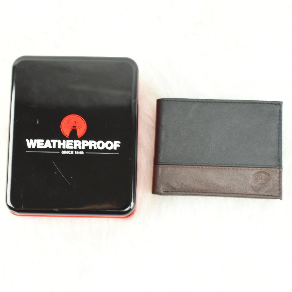 Weatherproof Mens Leather Bi-fold Wallet